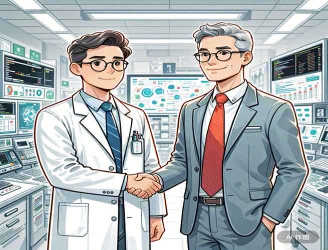 AI生成-科学家与企业家达成合作655×500.png AI生成-科学家与企业家达成合作655×500.png